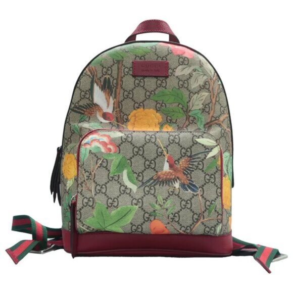 GUCCIRed&Brown CanvasBackpack 1022-061425